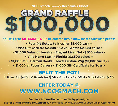 Grand Prize $100,000 - 1 chance for $100